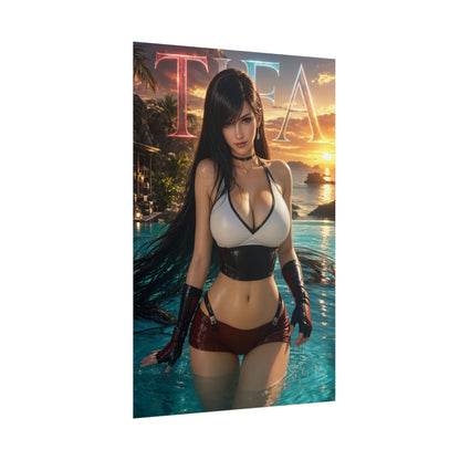 Gaming Room Poster Fantasy Fighter Character Art Wall Decor Collector Print