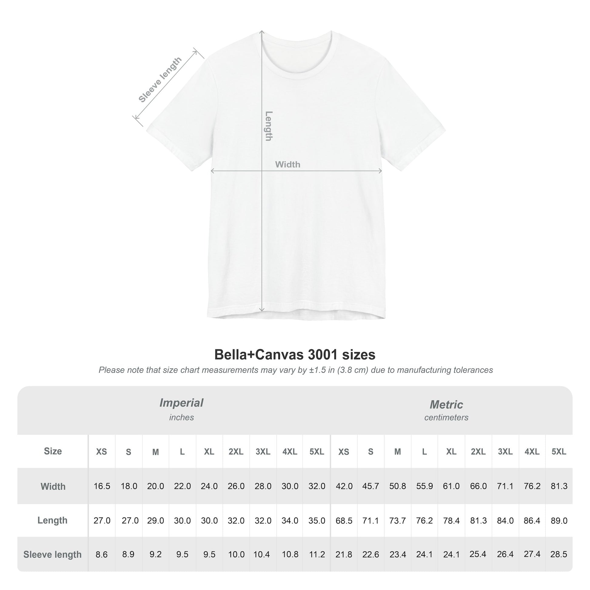 Catwoman T-Shirt | DC Comics Anime Tee for Gamers & Comic Fans - Bella+Canvas 3001 size chart and measurements guide