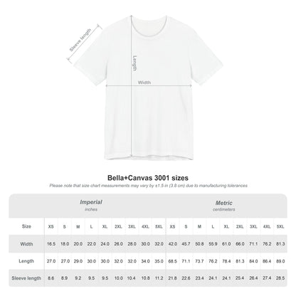 Catwoman T-Shirt | DC Comics Anime Tee for Gamers & Comic Fans - Bella+Canvas 3001 size chart and measurements guide