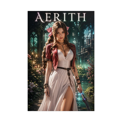 Final Fantasy VII Aerith Gainsborough Poster Gaming Wall Art