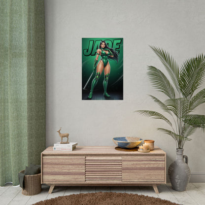 Jade Mortal Kombat Art Print, MK Wall Art Poster, Warrior Princess Decor, Fighting Game Artwork, Gamer Gift