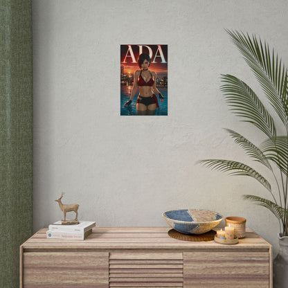 Gaming Wall Art Ada Wong Resident Evil Poster Bedroom Game Room Decor Art Print