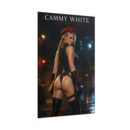 Cammy White Poster, Street Fighter Wall Art, Gaming Print, Pin Up Decor