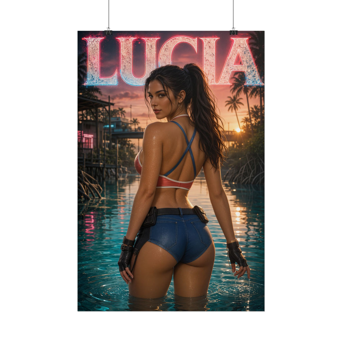 Game Room Decor Lucia Wall Art Poster Collectible Character Print
