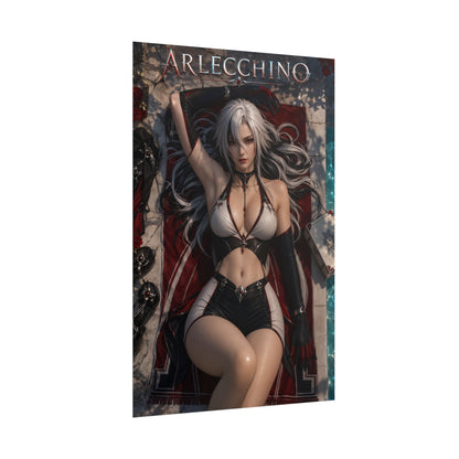 Arlecchino Genshin Impact Poster Anime Wall Art Manga Style Bedroom Room Decor