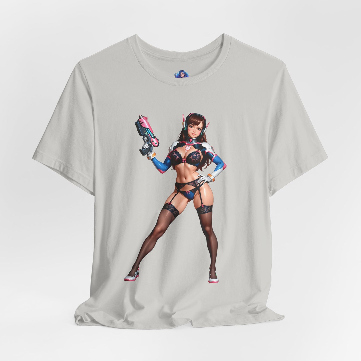 D.Va-T-Shirt | Overwatch-Gamer-Shirt für Otakus und E-Sport-Fans | Waifu-Grafik-Shirt