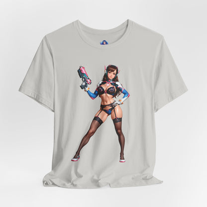 D.Va-T-Shirt | Overwatch-Gamer-Shirt für Otakus und E-Sport-Fans | Waifu-Grafik-Shirt