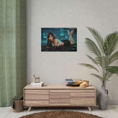 Tifa Lockhart Poster, Final Fantasy Art Print, Gaming Room Decor