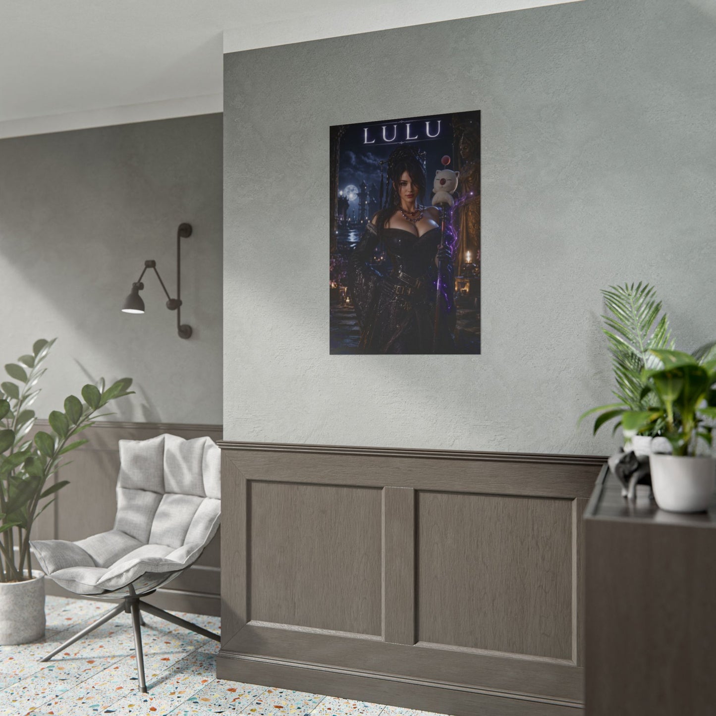 Lulu Final Fantasy Poster, FFX Wall Art, Fantasy Print, Gamer Decor