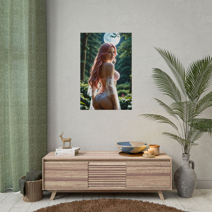 Настінний художній плакат Вайфу | Аніме-принт Яе Міко для ігрової конфігурації або декору отаку