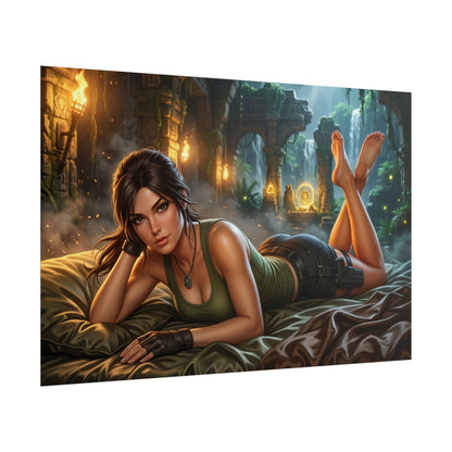 Lara Croft Poster, Tomb Raider Wall Art, Gaming Print Decor