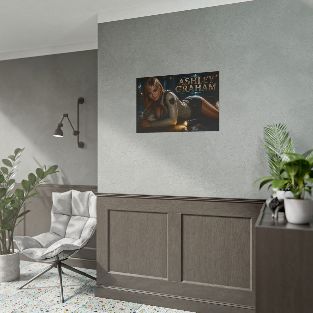 Ashley Graham Gaming Poster Wall Art Gamer Room Decor Collectible Print