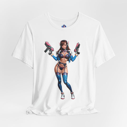 D.Va Graphic Tee | Overwatch Anime T-Shirt for Gamers & Streamers | Cute Waifu Shirt