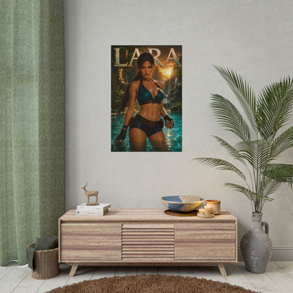 Gaming Wall Art Lara Croft Tomb Raider Poster Bedroom Game Room Decor Art Print