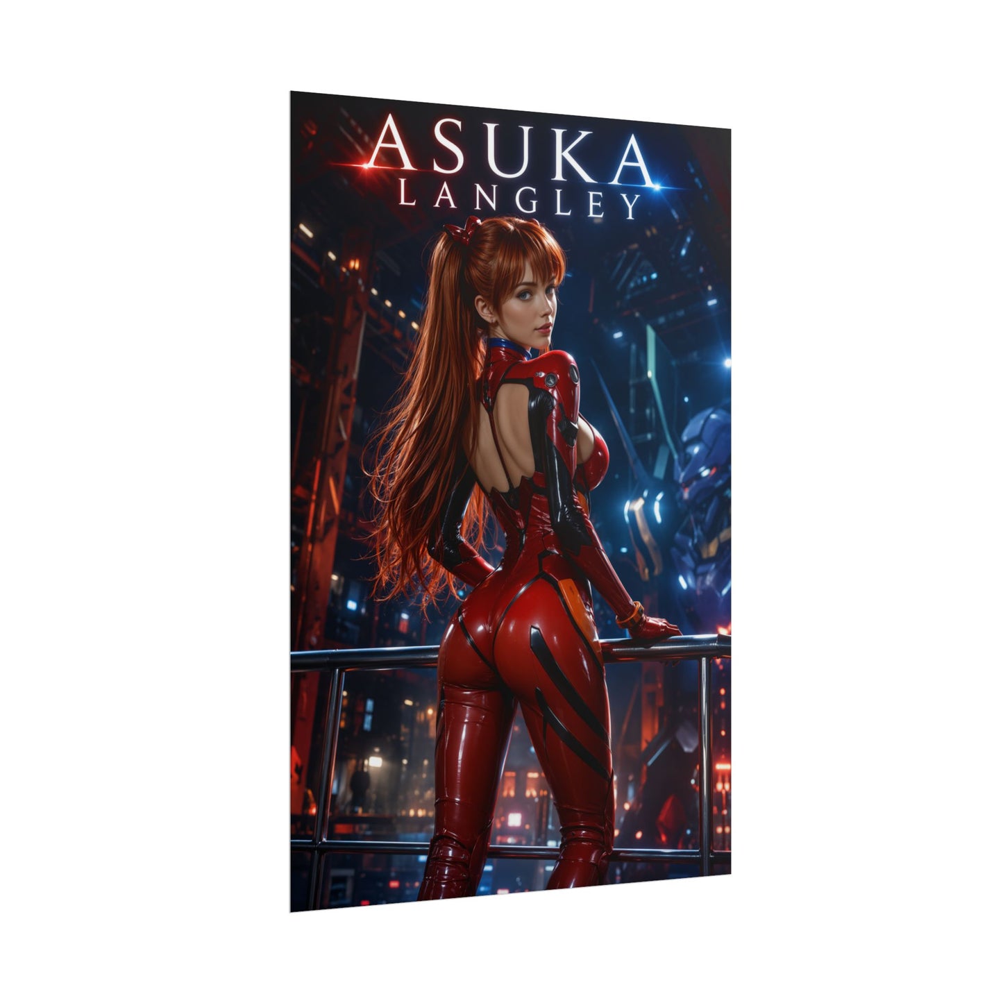 Asuka Langley Evangelion Poster Neon Genesis Anime Wall Art