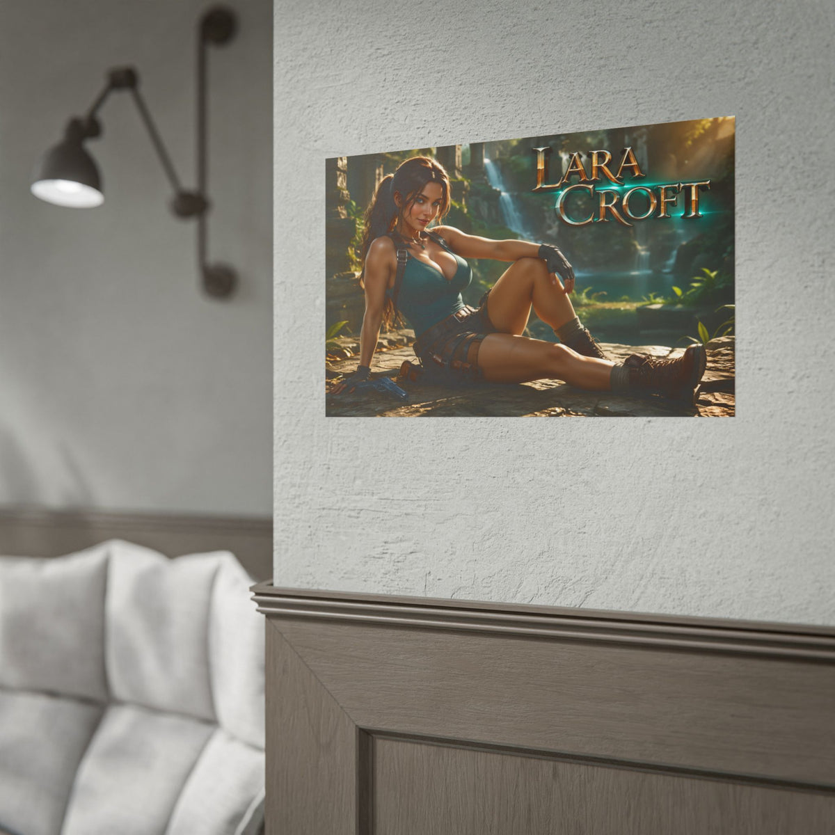 Gamer Room Poster Lara Croft Tomb Raider Wall Art Character Collectible Print