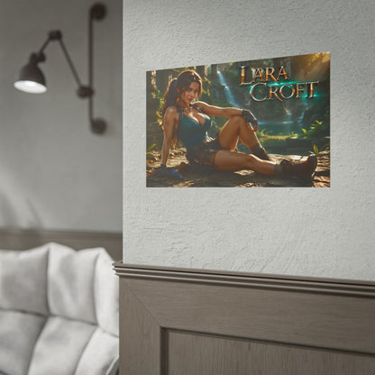 Gamer Room Poster Lara Croft Tomb Raider Wall Art Character Collectible Print