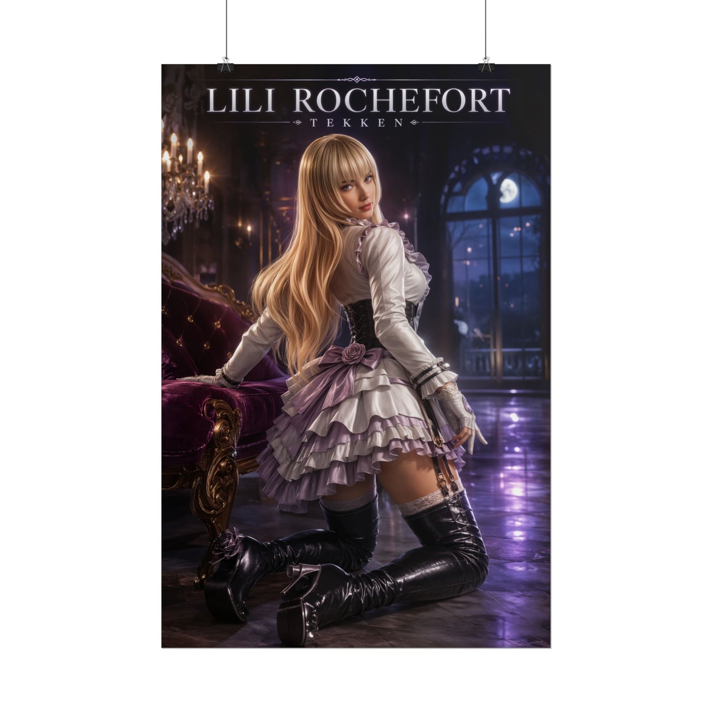 Lili Rochefort Poster, Tekken Wall Art, Gaming Print, Elegant Decor