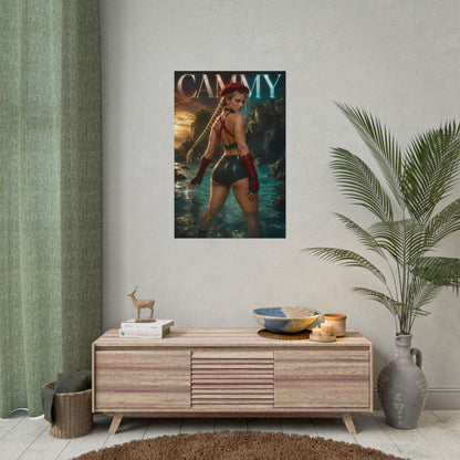 Gaming Wall Art Cammy Street Fighter Poster Bedroom Game Room Decor Art Print