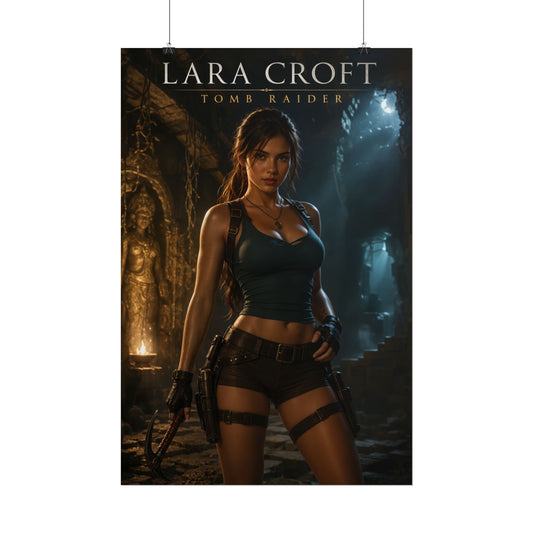 Lara Croft Poster, Tomb Raider Wall Art, Gaming Poster, Room Decor