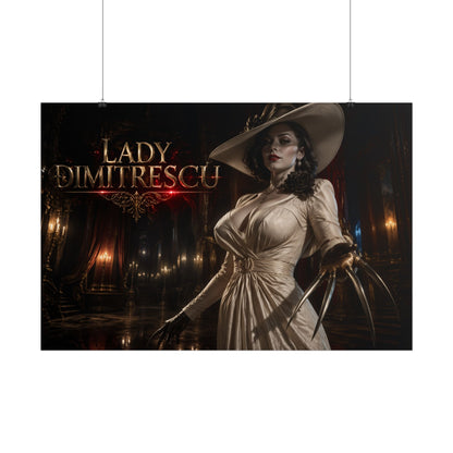 Gaming Wall Art Lady Dimitrescu Poster Game Room Decor Gamer Gift Art Print