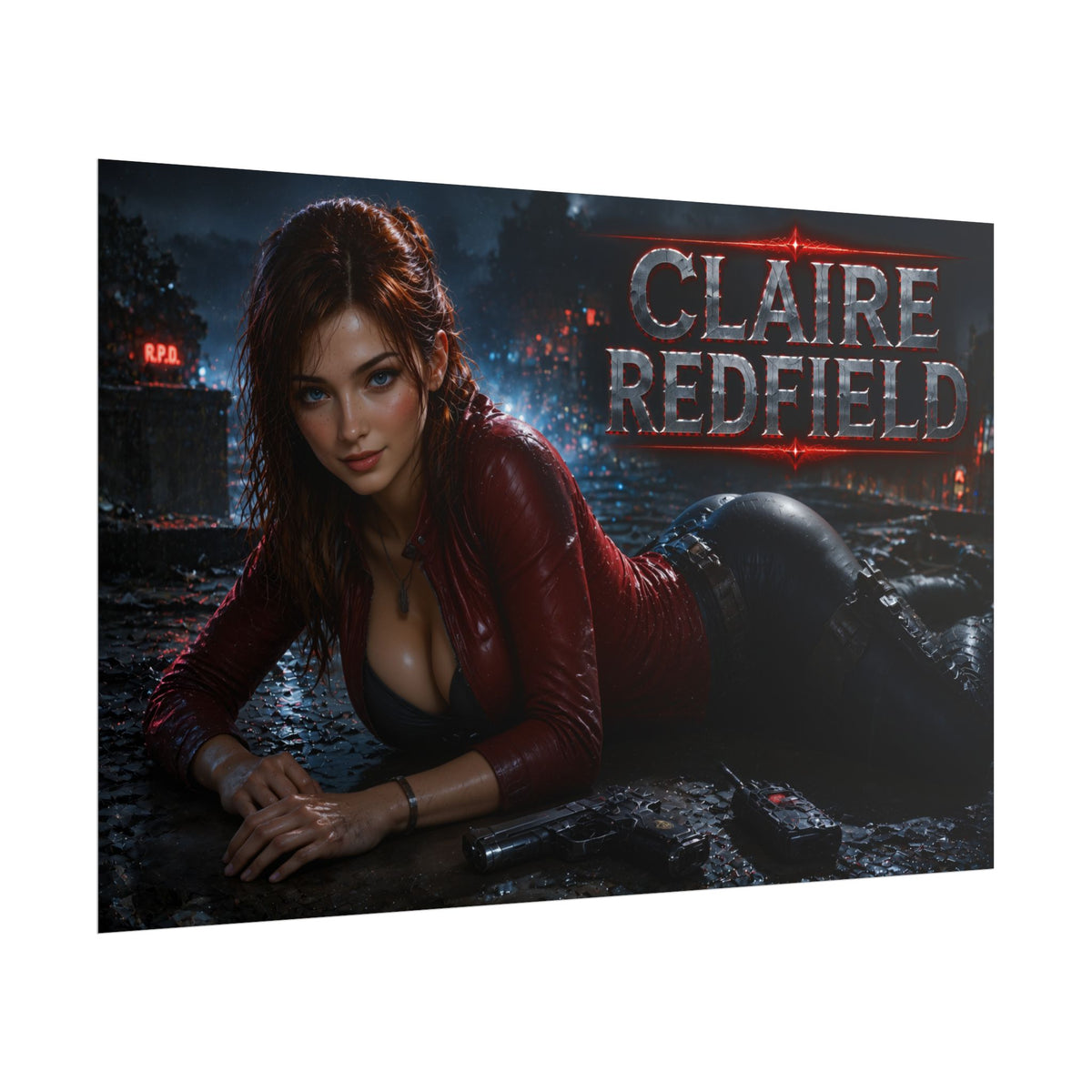Claire Redfield Character Poster Gaming Setup Wall Decor Collector Print