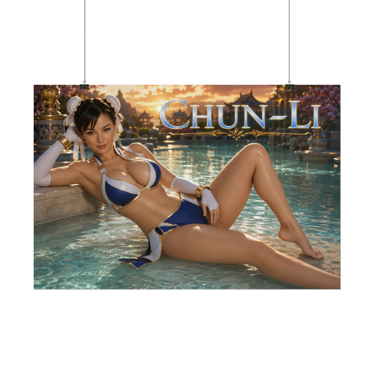 Chun Li Gaming Poster Wall Art Gamer Room Decor Collectible Print