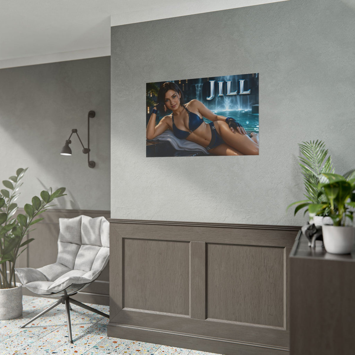Jill Valentine Gaming Poster Wall Art Gamer Room Decor Collectible Print