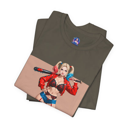 Harley Quinn Shirt | DC Comics T-Shirt für Otakus &amp; Gamer | Süßes, verrücktes Waifu-Shirt