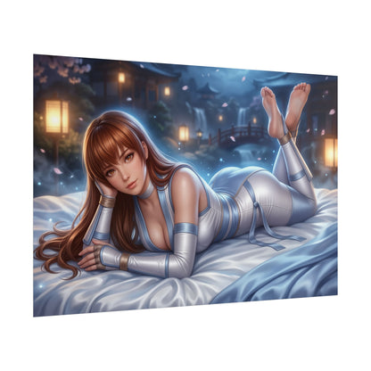 Kasumi Poster, Gaming Wall Art, Ninja Anime Print, Room Decor