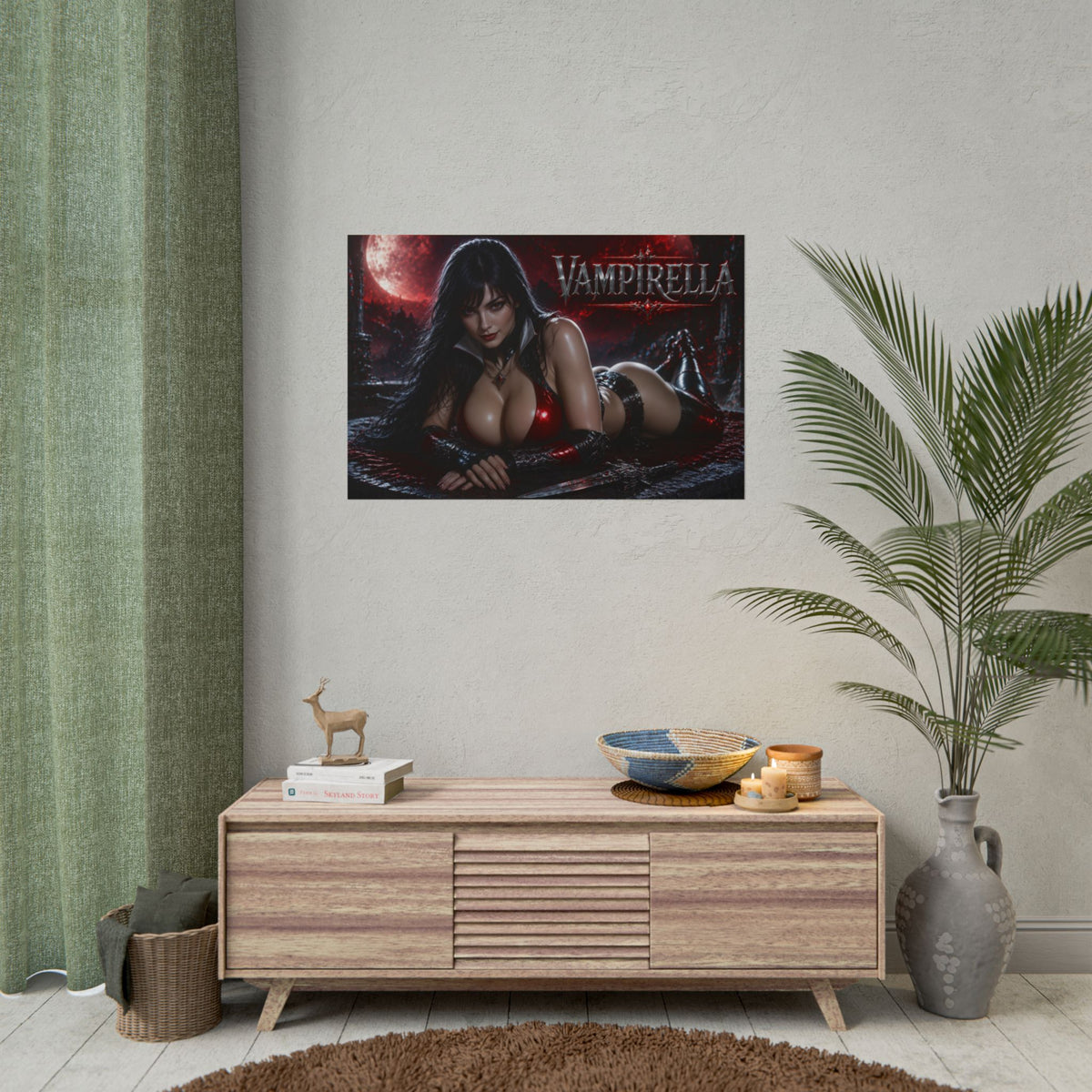 Vampirella Character Poster Comic Style Wall Decor Bedroom Collector Gift
