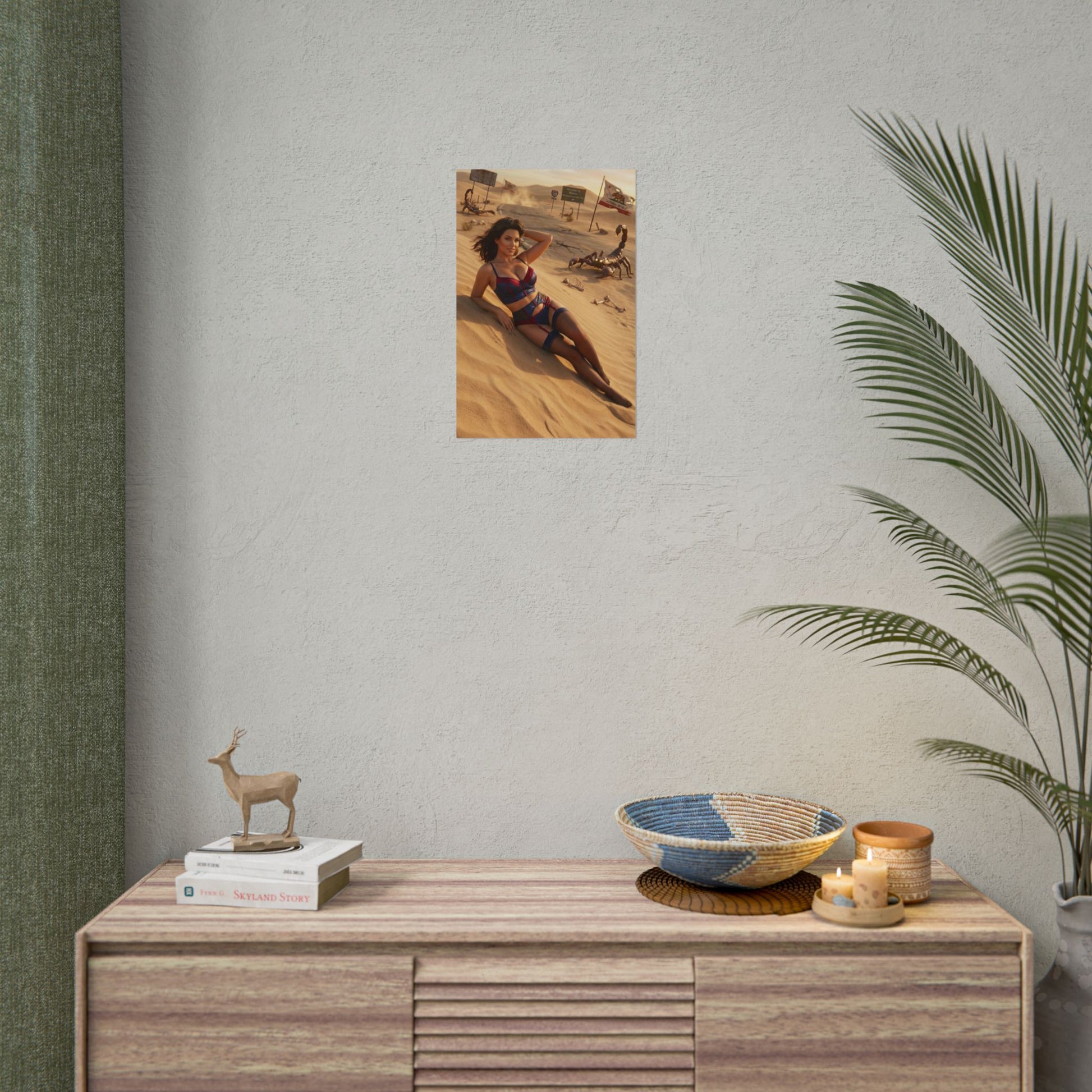 Fallout Desert Woman Poster / Fallout Desert Wall Art / Fallout Desert Art Print / Fallout Poster showing confident woman dominating wasteland