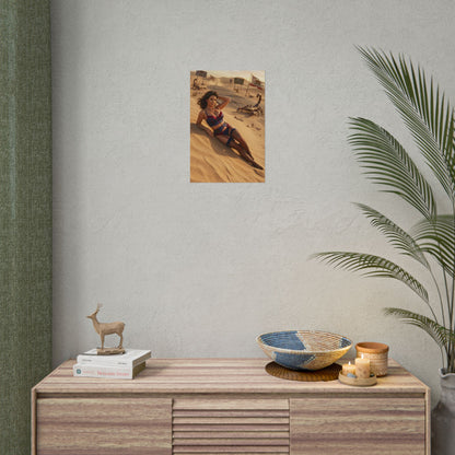 Fallout Desert Woman Poster / Fallout Desert Wall Art / Fallout Desert Art Print / Fallout Poster showing confident woman dominating wasteland