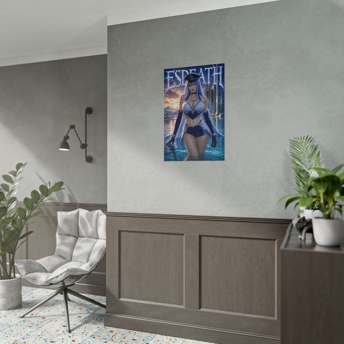 Esdeath Akame ga Kill Poster Anime Wall Art Manga Style Bedroom Room Decor