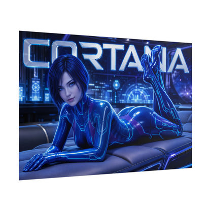 Cortana Halo Poster Gaming Wall Art Gamer Room Decor Collectible Print