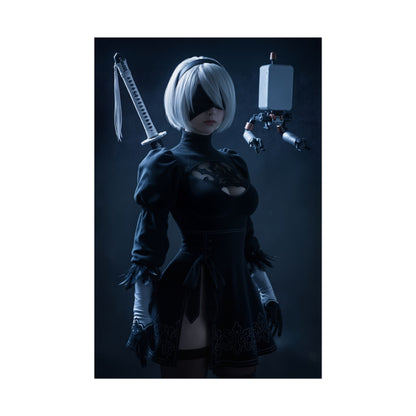 2B NieR Automata Poster – Iconic Android Heroine Wall Art for Gamer Decor