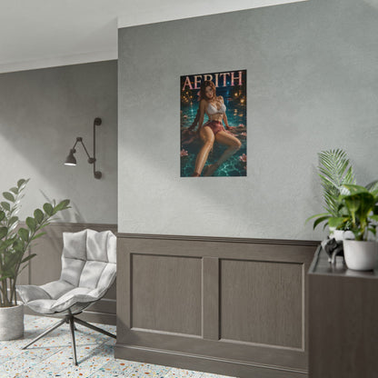 Aerith Gainsborough Wall Art Poster Fantasy Bedroom Decor Character Print