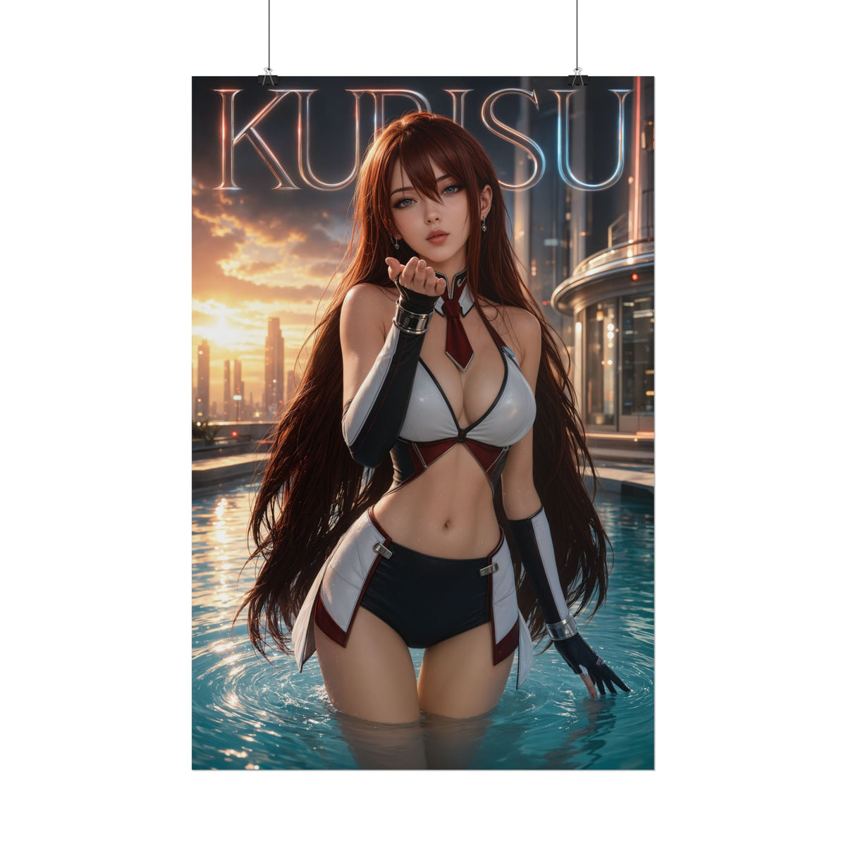 Kurisu Makise Steins Gate Poster Anime Wall Art Manga Style Bedroom Room Decor