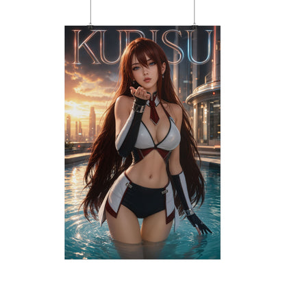 Kurisu Makise Steins Gate Poster Anime Wall Art Manga Style Bedroom Room Decor