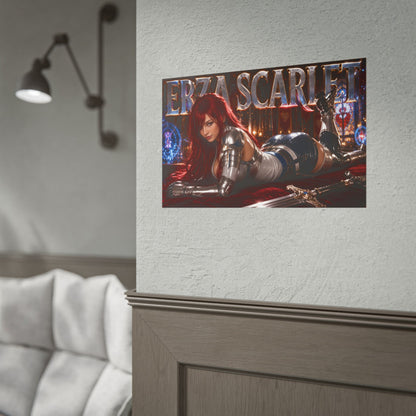 Erza Scarlet Character Poster Fairy Tail Anime Wall Decor Collectible Art Print
