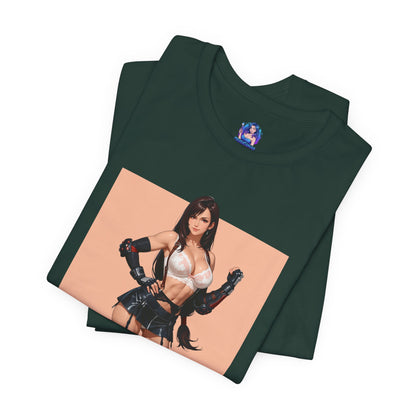 Tifa Lockhart T-Shirt | Final Fantasy VII T-Shirt für Gamer und Otaku-Fans | Starkes Waifu-Shirt