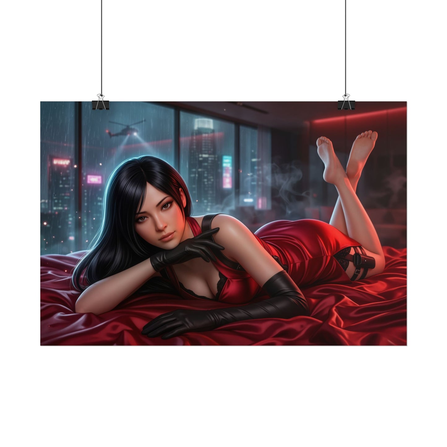 Ada Wong Poster, Resident Evil Art Print, Gaming Wall Decor Poster