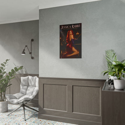 Jessica Rabbit Poster, Cartoon Wall Art, Pin Up Print, Retro Decor