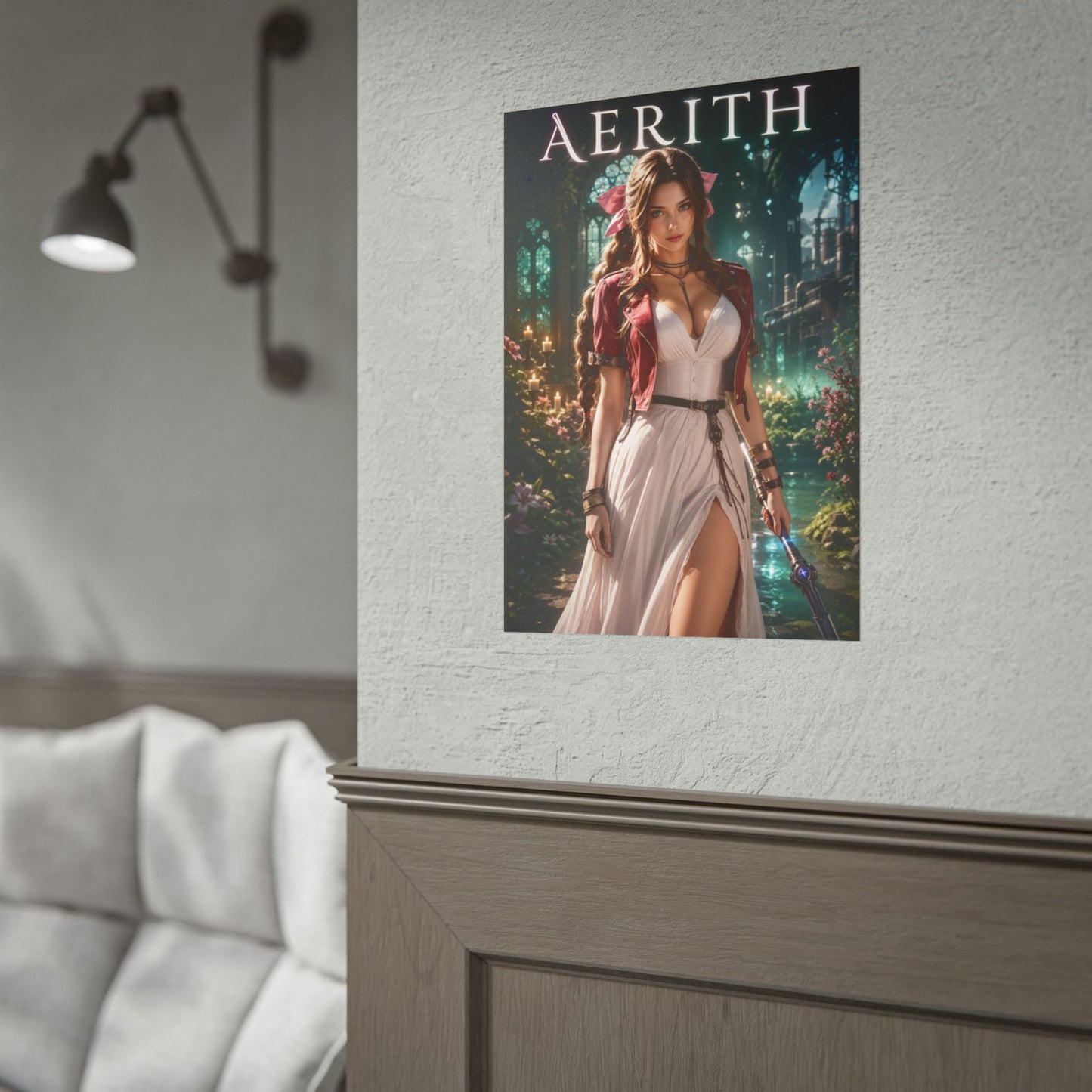 Final Fantasy VII Aerith Gainsborough Poster Gaming Wall Art