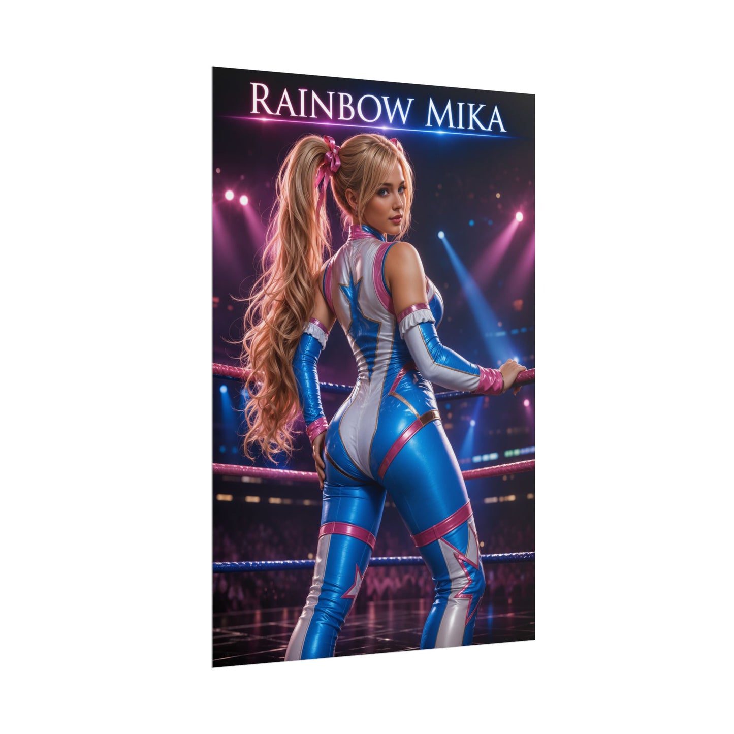 Street Fighter Rainbow Mika Poster Capcom Gaming Wall Art Print