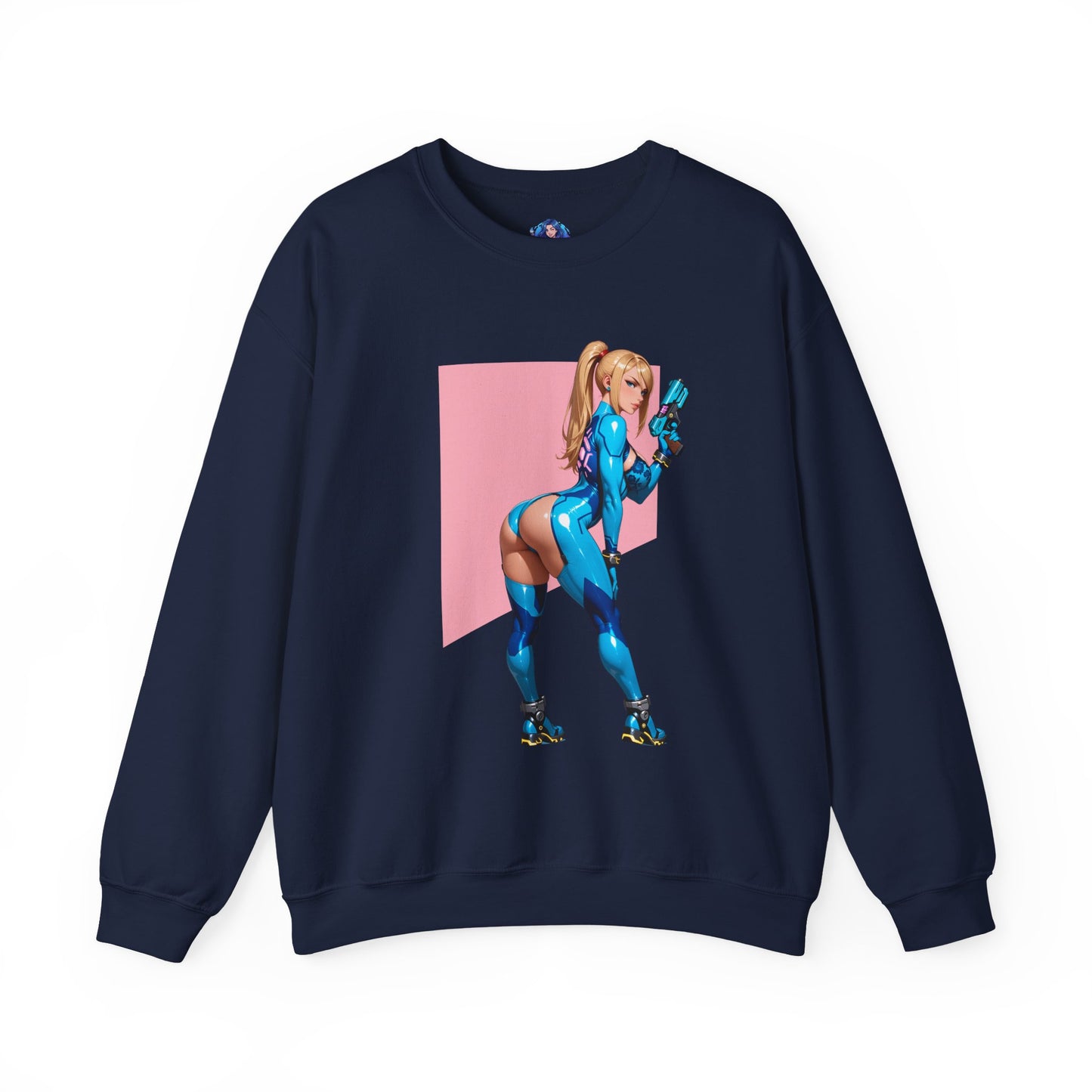 Samus Aran Sweatshirt, Galactic Hunter Rundhalsausschnitt, Gemütliche Gaming-Kleidung für den Alltag