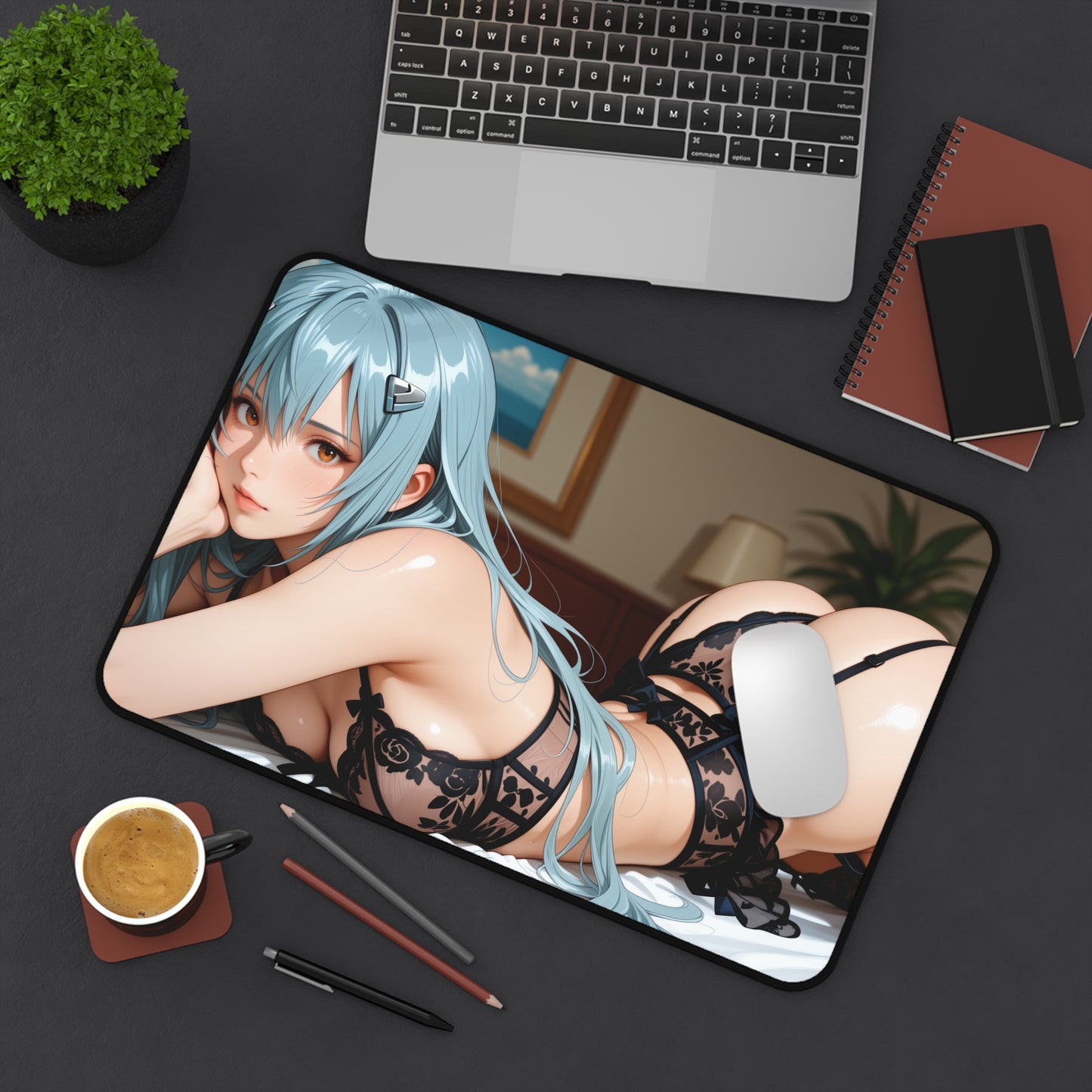 Rei Ayanami Gaming Mouse Pad, Evangelion Desk Mat, Anime Mecha Girl Setup