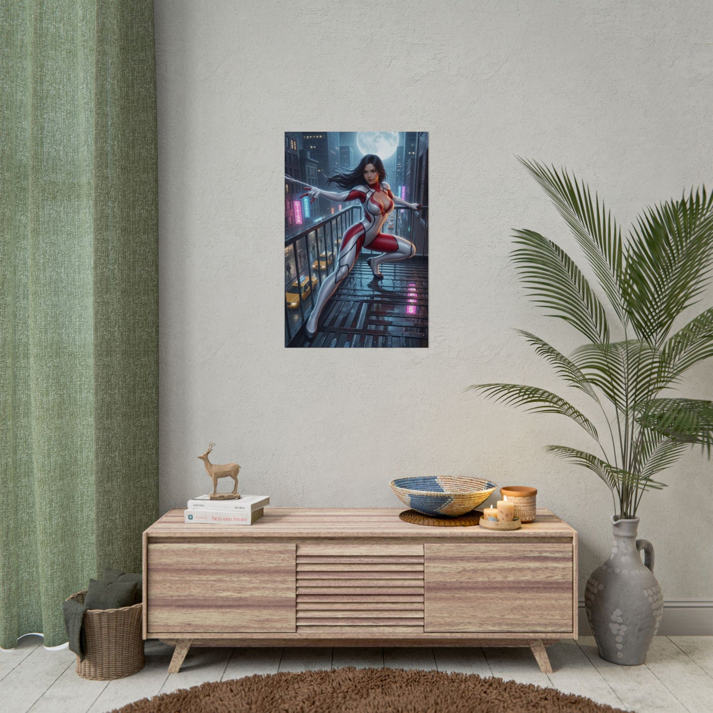 Spider-Woman Poster, Marvel Art Print – Superhero Wall Art — high-res comic gamer room wall decor poster