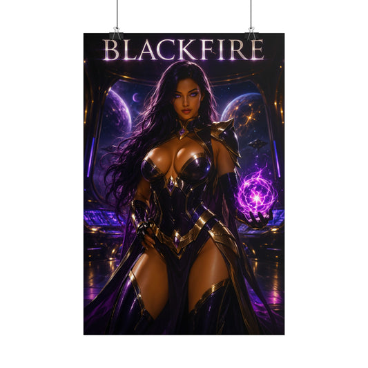 Teen Titans Blackfire Poster for PC Gaming Setup and Game Room Decor