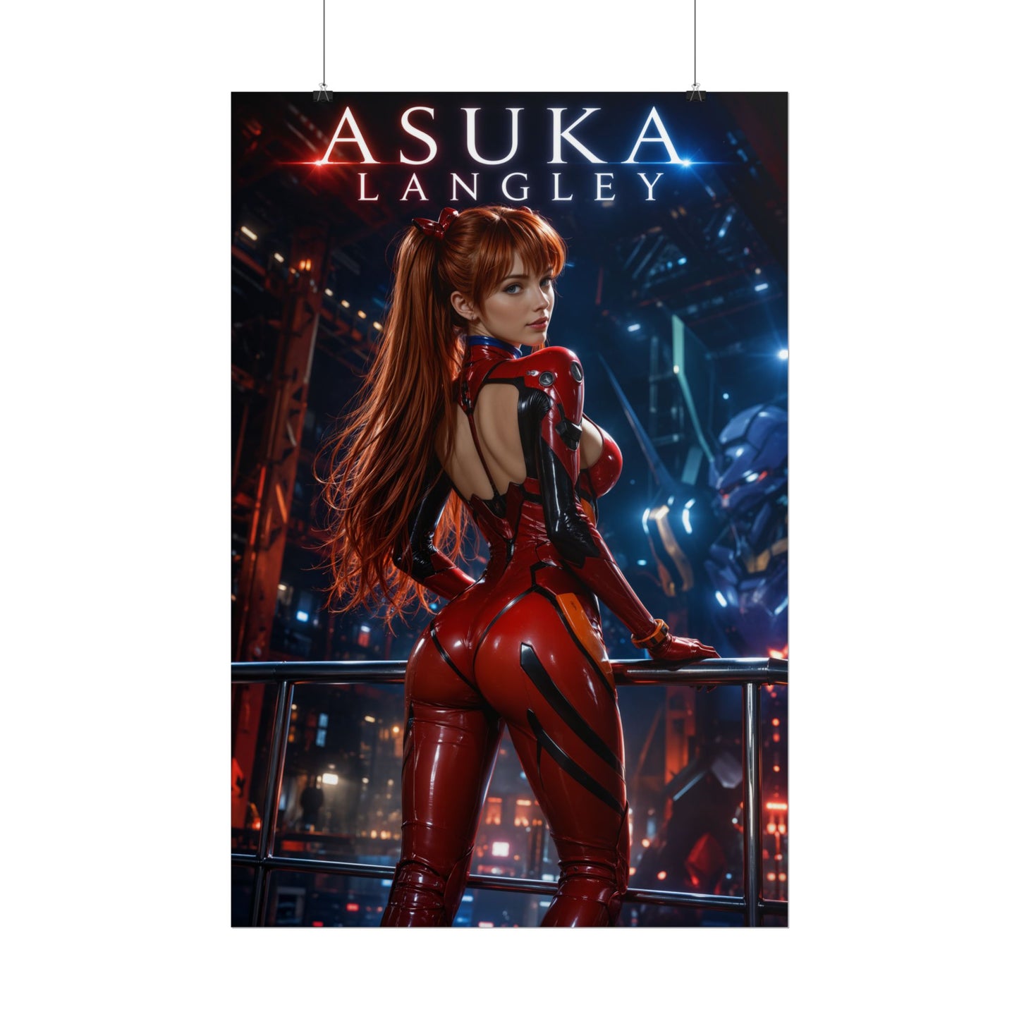 Asuka Langley Evangelion Poster Neon Genesis Anime Wall Art